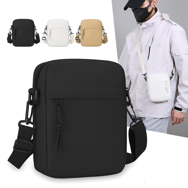 Men Fashion Key - Men's Minimalist Solid Color Shoulder Bag