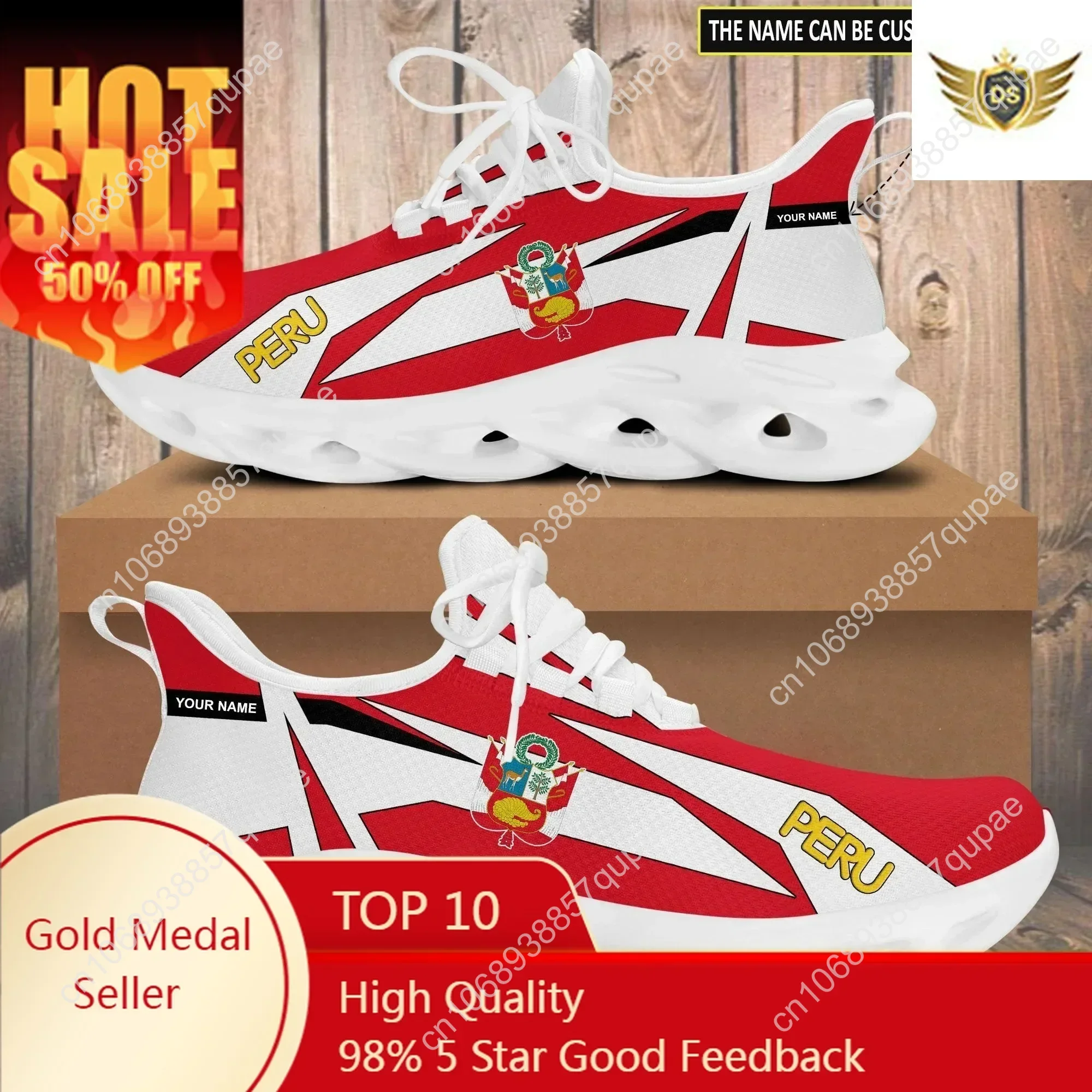 Men'S Fashion Running Shoes - Hot Sale Sneakers Male Peru Flag