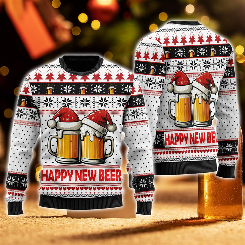 2026 New Fashion Beer Graphic  – Mens Xmas Fashion Bewertung und Preis