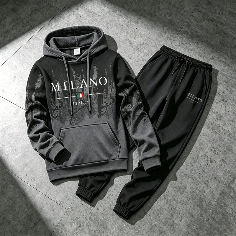 Italy Fashion Sportswear 2pcs  – Jogger Sweatpants Men Bewertung und Preis