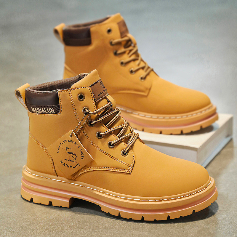 Classic Men High Top Boots Hig – Yellow Men'S Fashion Bewertung und Preis