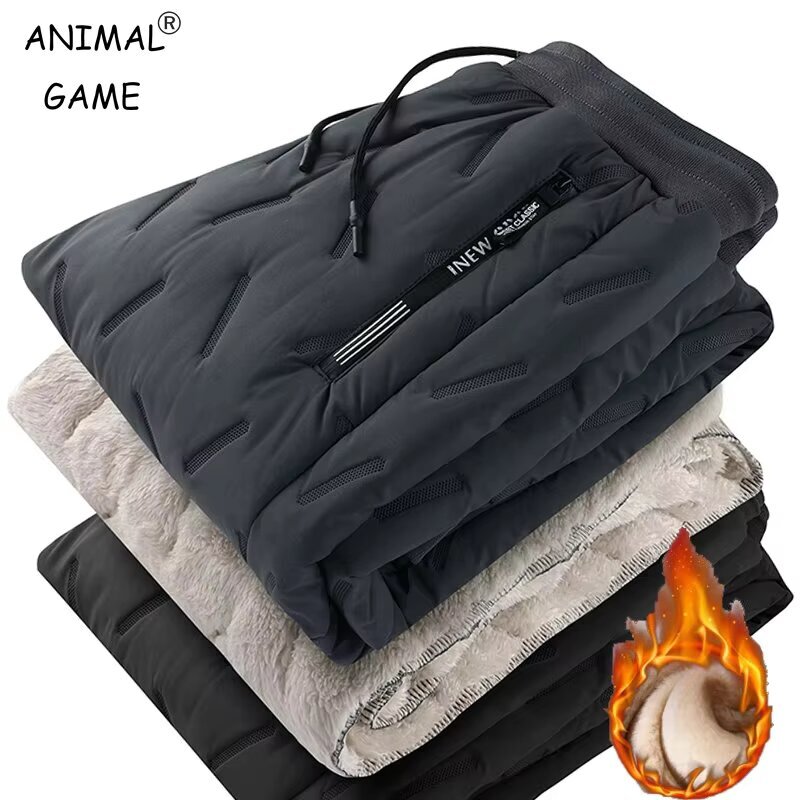 Winter Zip Pockets Thicken Fle – Jogger Sweatpants Men Bewertung und Preis