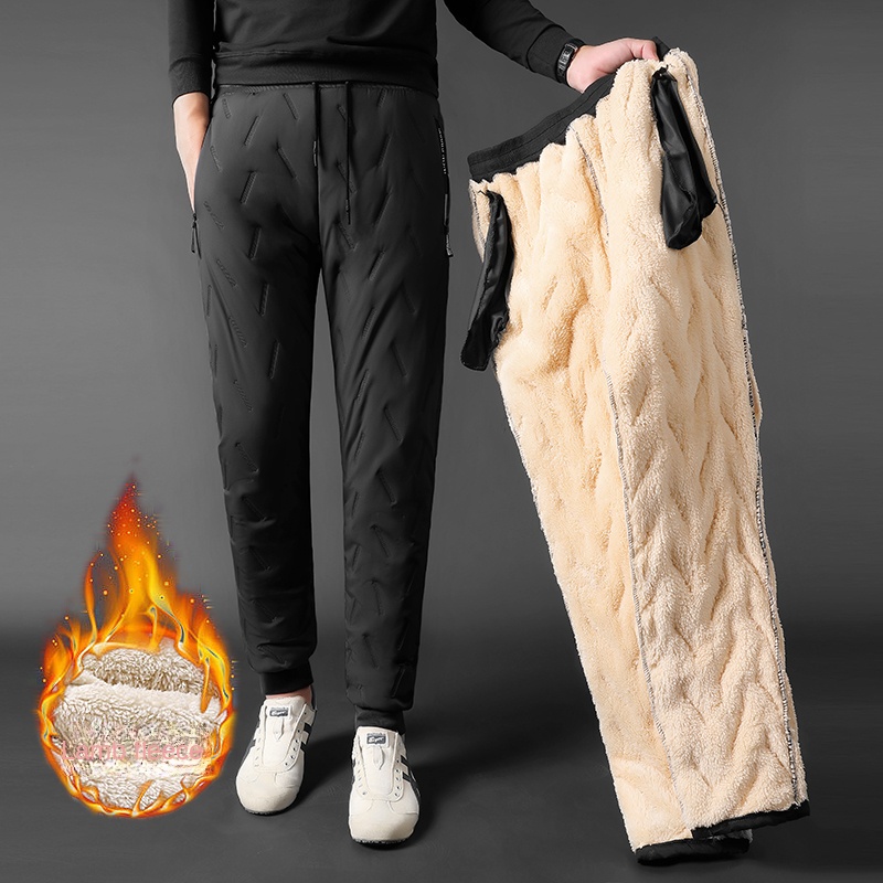 Winter Zip Pockets Thicken Fle – Jogger Sweatpants Men Bewertung und Preis