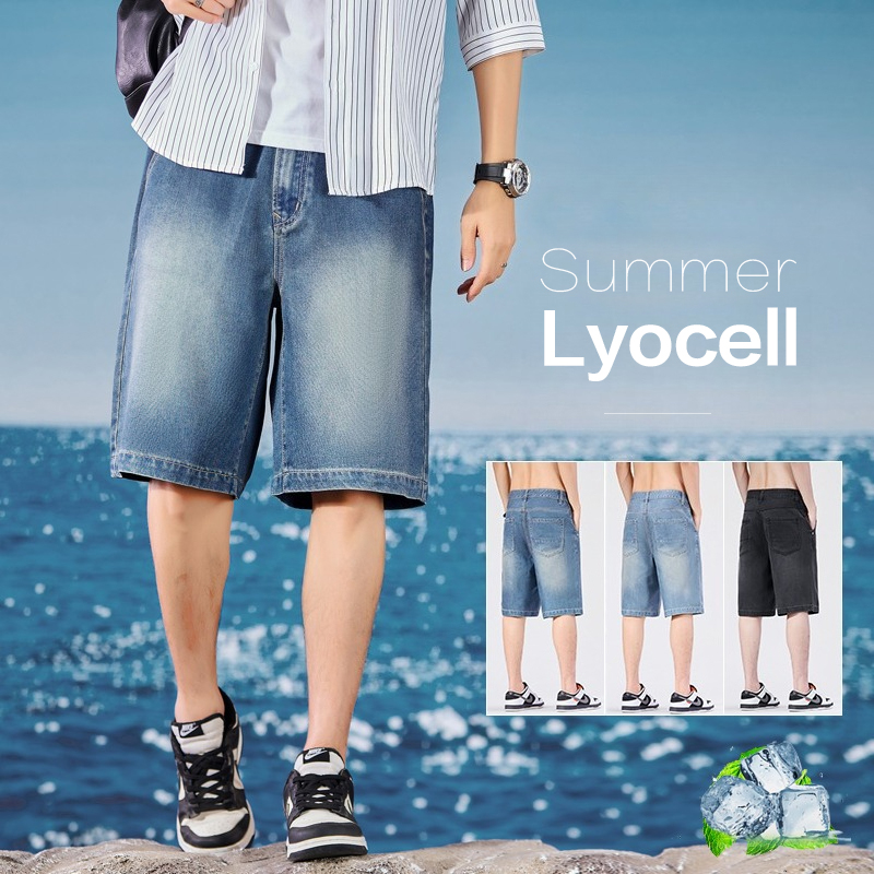 Summer Thin Men's Denim Shorts – Jogger Sweatpants Men Bewertung und Preis
