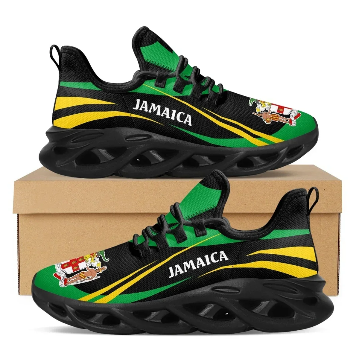 Jamaica Flag Print Sneakers Wo – Men'S Fashion Running Shoes Bewertung und Preis