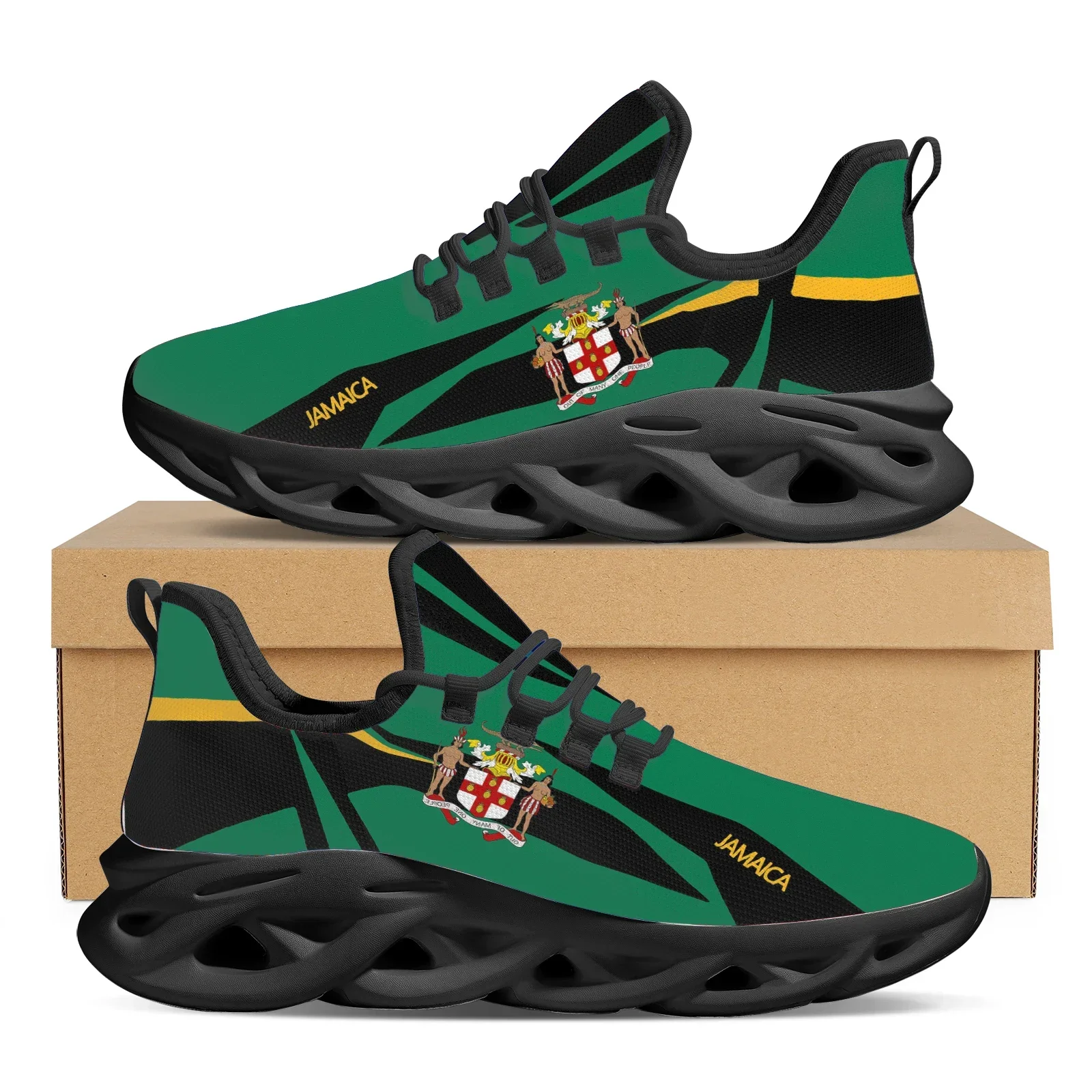 Jamaica Flag Print Sneakers Wo – Men'S Fashion Running Shoes Bewertung und Preis