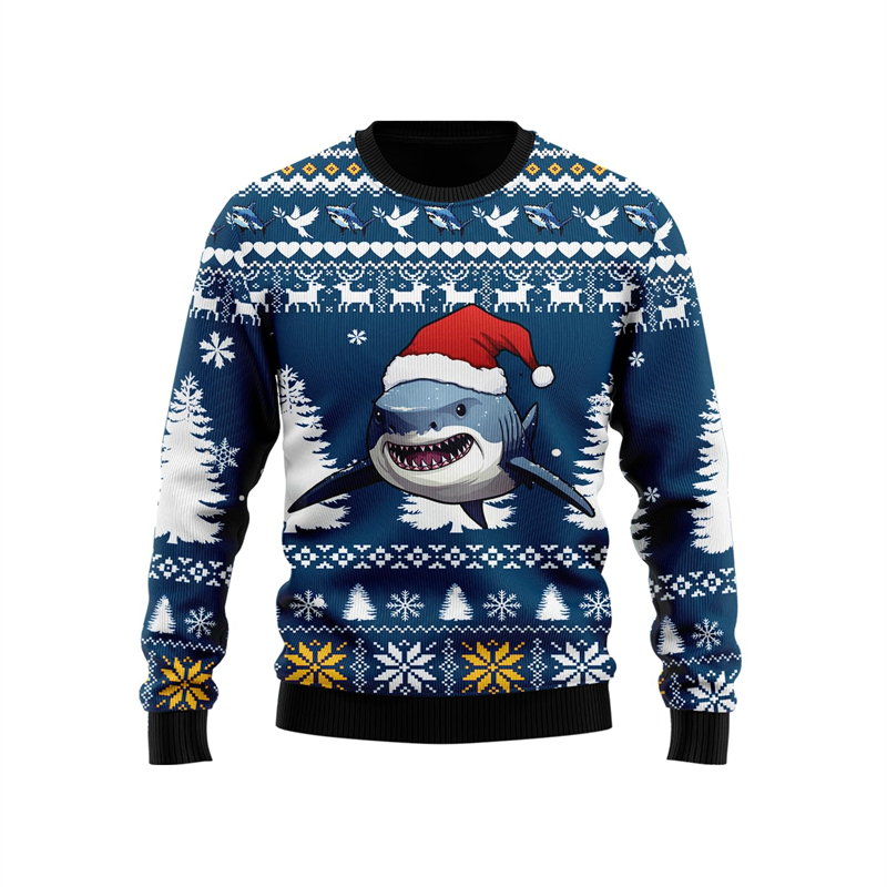 Funny Shark Graphic Ugly Chris – Mens Xmas Fashion Bewertung und Preis