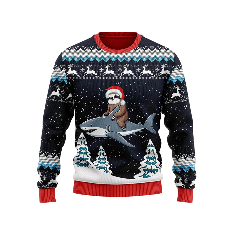 Funny Shark Graphic Ugly Chris – Mens Xmas Fashion Bewertung und Preis