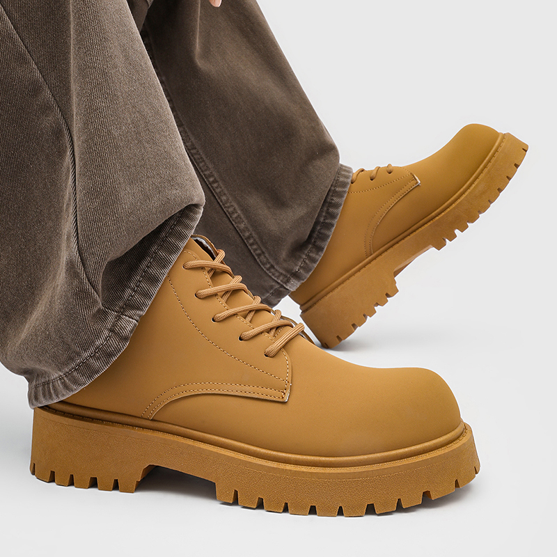 100%Genuine Leather Mens Boots – Yellow Men'S Fashion Bewertung und Preis