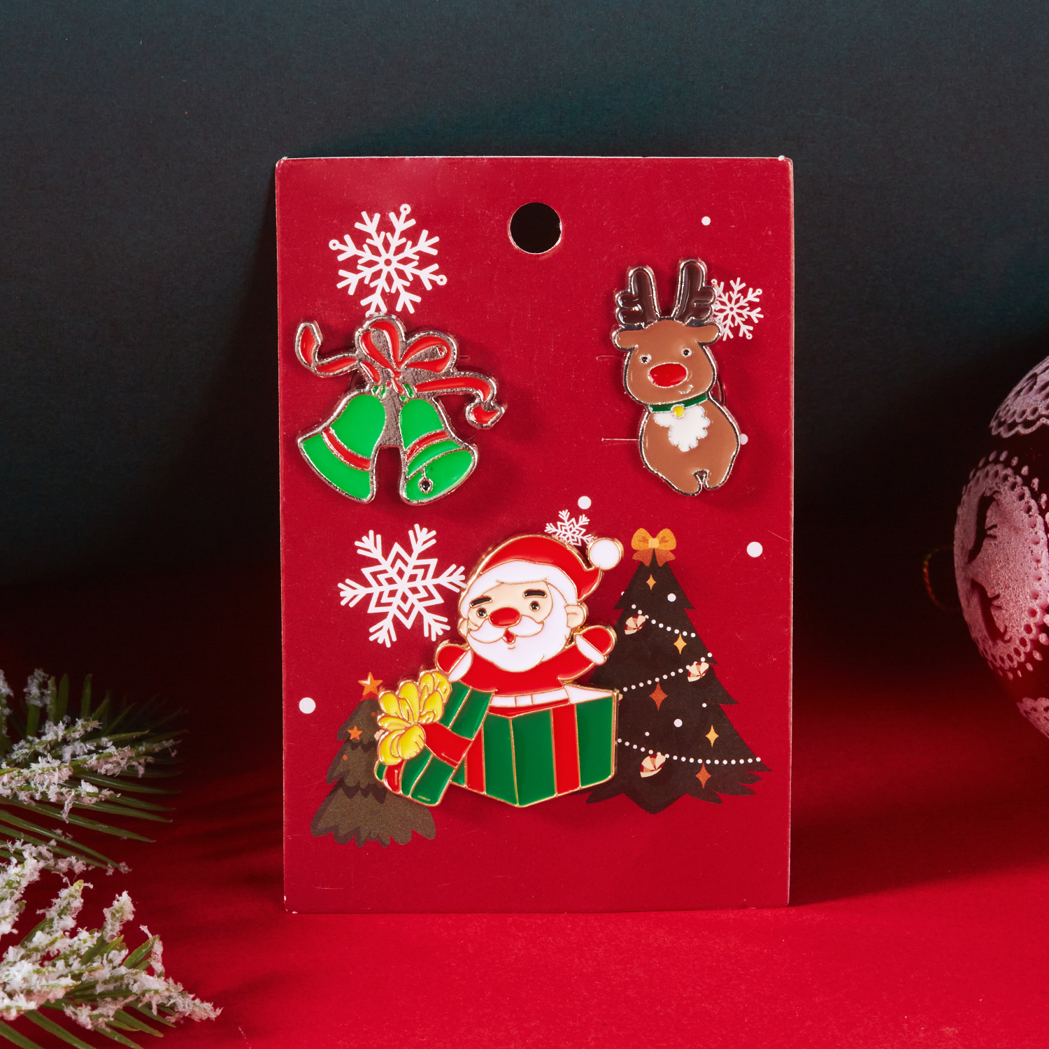 3pcs/set Christmas Brooch For  – Mens Xmas Fashion Bewertung und Preis