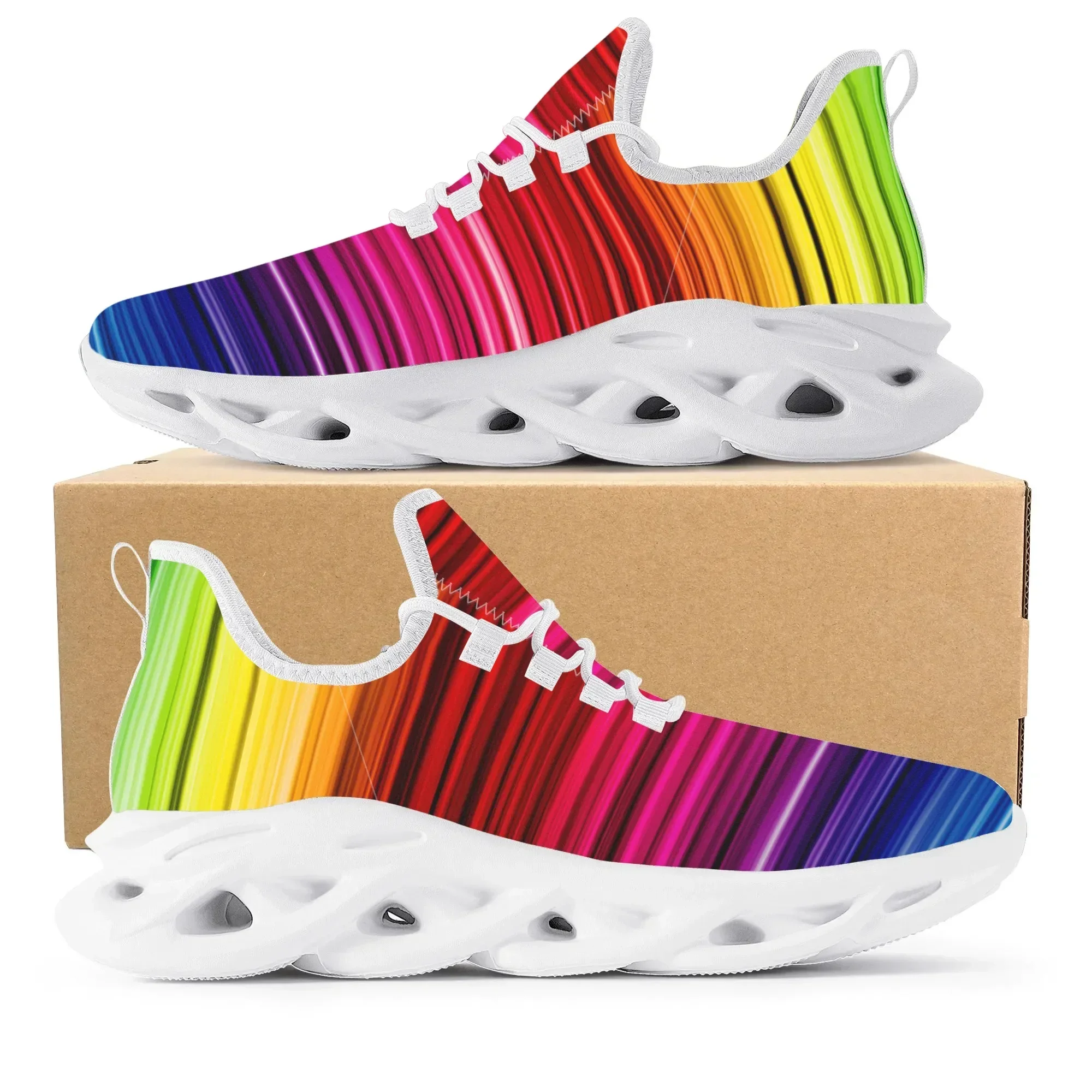 Colorful Rainbow Design Fashio – Men'S Fashion Running Shoes Bewertung und Preis