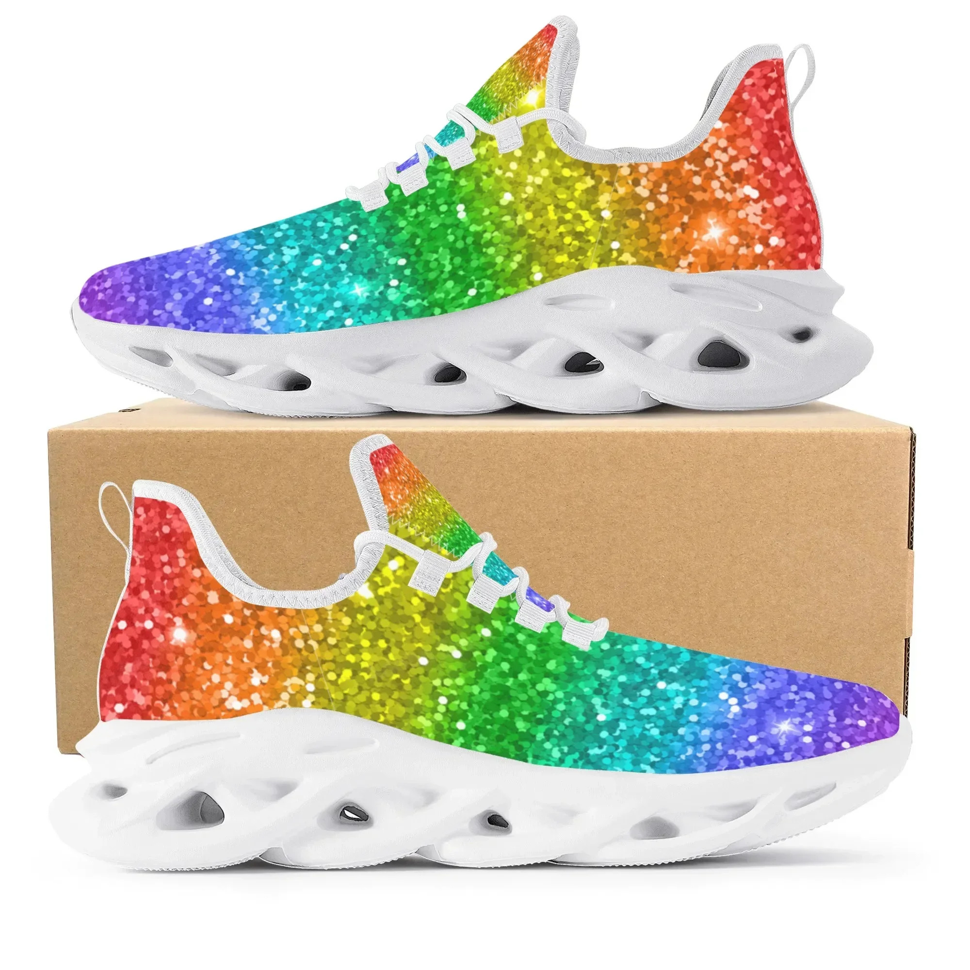 Colorful Rainbow Design Fashio – Men'S Fashion Running Shoes Bewertung und Preis