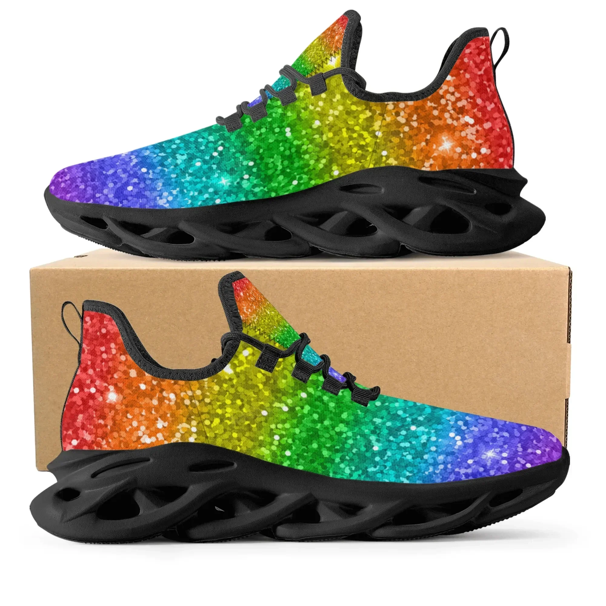 Colorful Rainbow Design Fashio – Men'S Fashion Running Shoes Bewertung und Preis