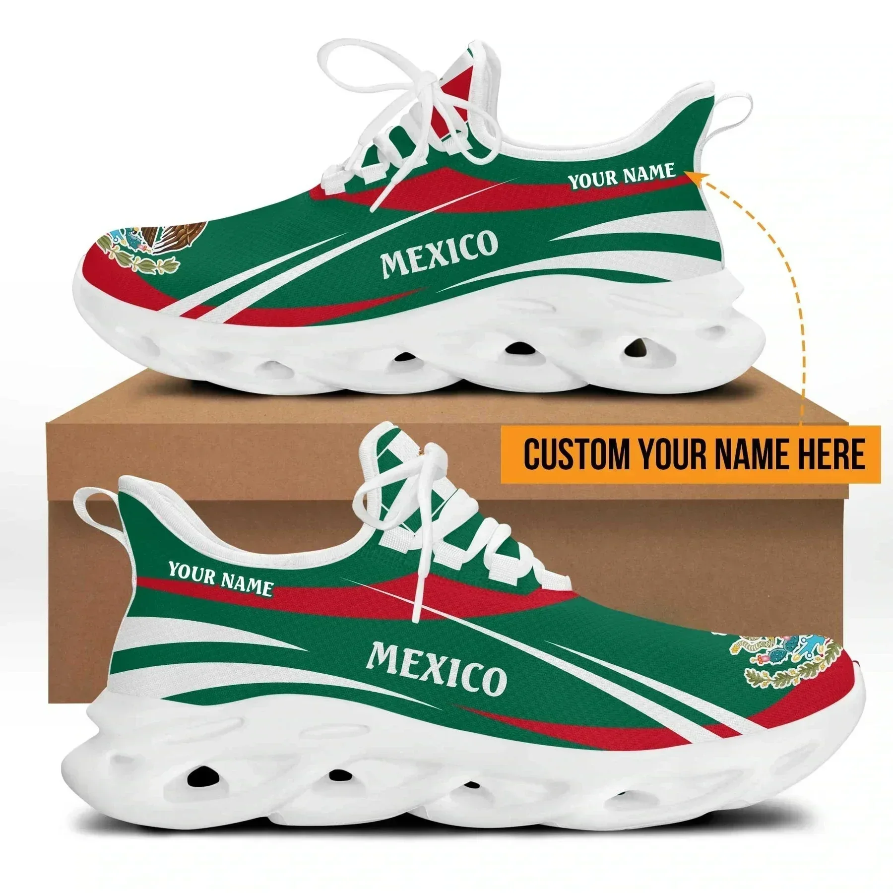 Mexico Flag Men's Sneakers - N – Men'S Fashion Running Shoes Bewertung und Preis