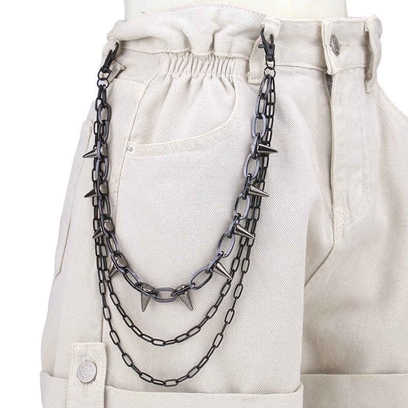 Hip Hop Punk Rock Metal Pants  – Men Fashion Key Bewertung und Preis