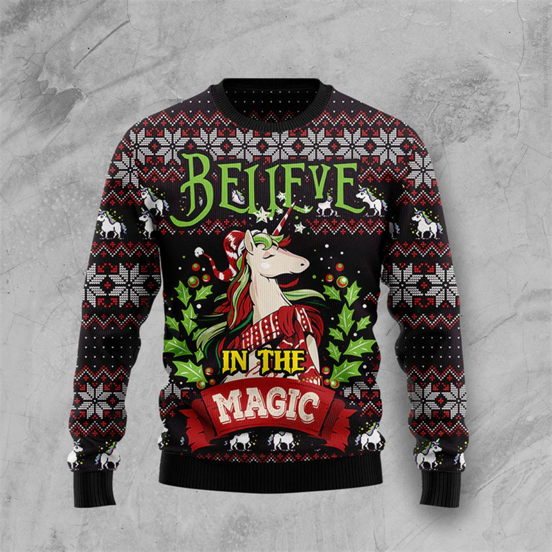 2026 New Unicorn Graphic Unise – Mens Xmas Fashion Bewertung und Preis