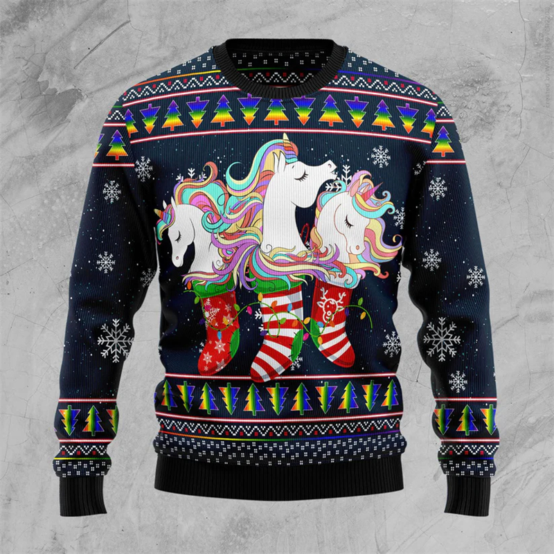 2026 New Unicorn Graphic Unise – Mens Xmas Fashion Bewertung und Preis
