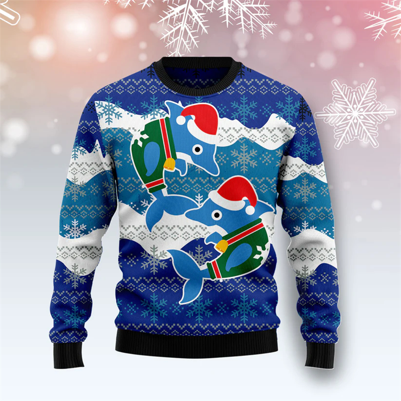 2026 New Dolphin Graphic Ugly  – Mens Xmas Fashion Bewertung und Preis