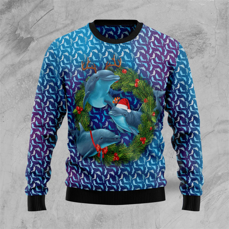 2026 New Dolphin Graphic Ugly  – Mens Xmas Fashion Bewertung und Preis